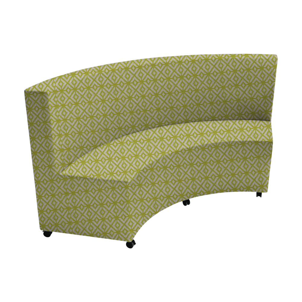 High back top curved sofa